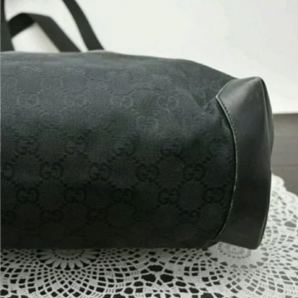 Gucci Monogram Gg Nylon Pocket Shopper Bla… - Picture 7 of 9